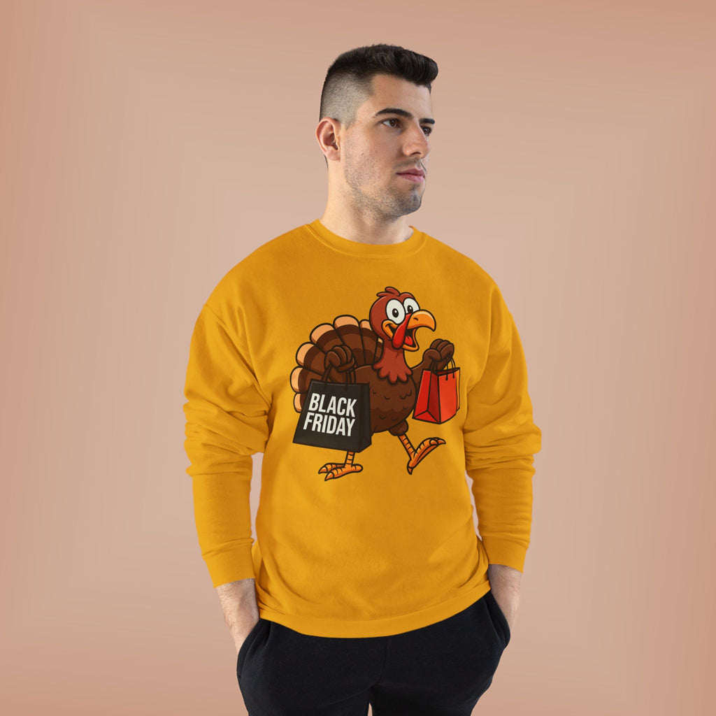 Black Friday Shopping Turkey Sweatshirt – Funny Thanksgiving & Holiday Gift