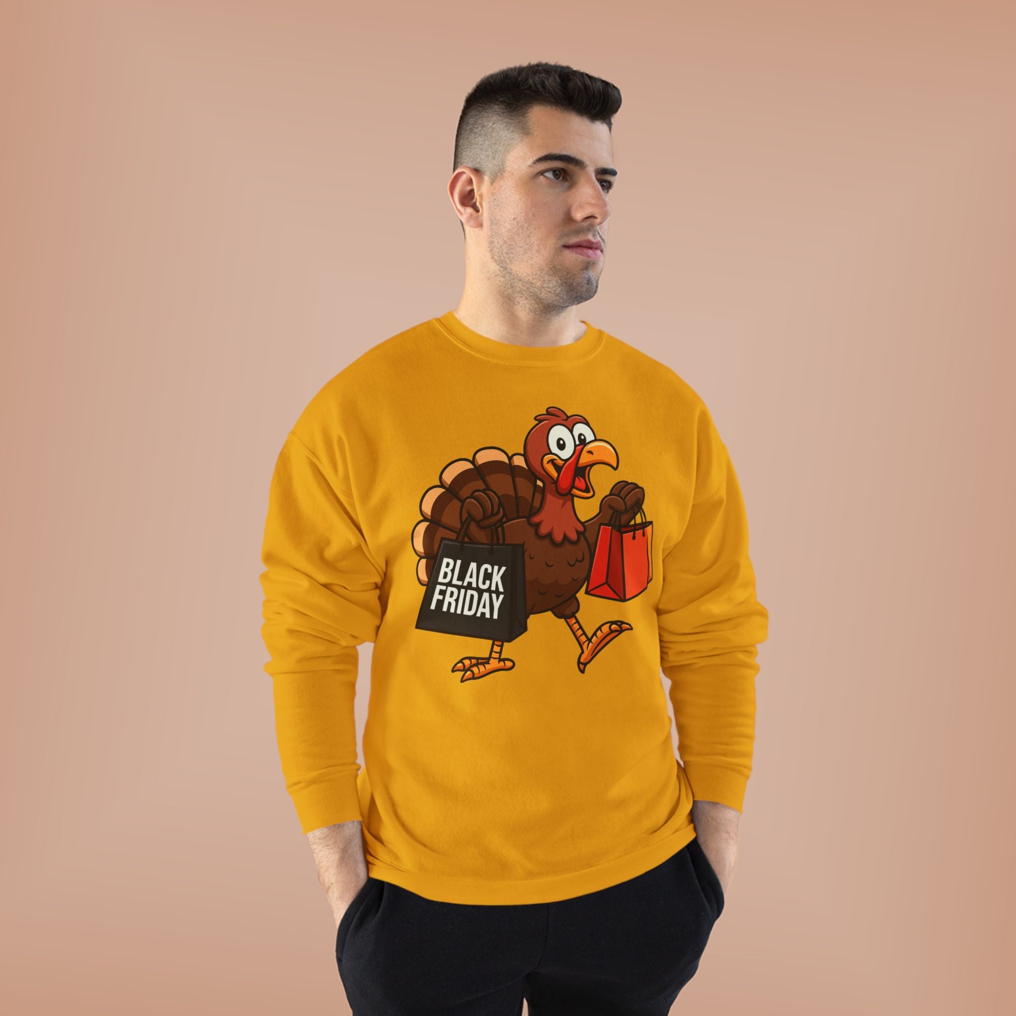 Black Friday Shopping Turkey Sweatshirt – Funny Thanksgiving & Holiday Gift