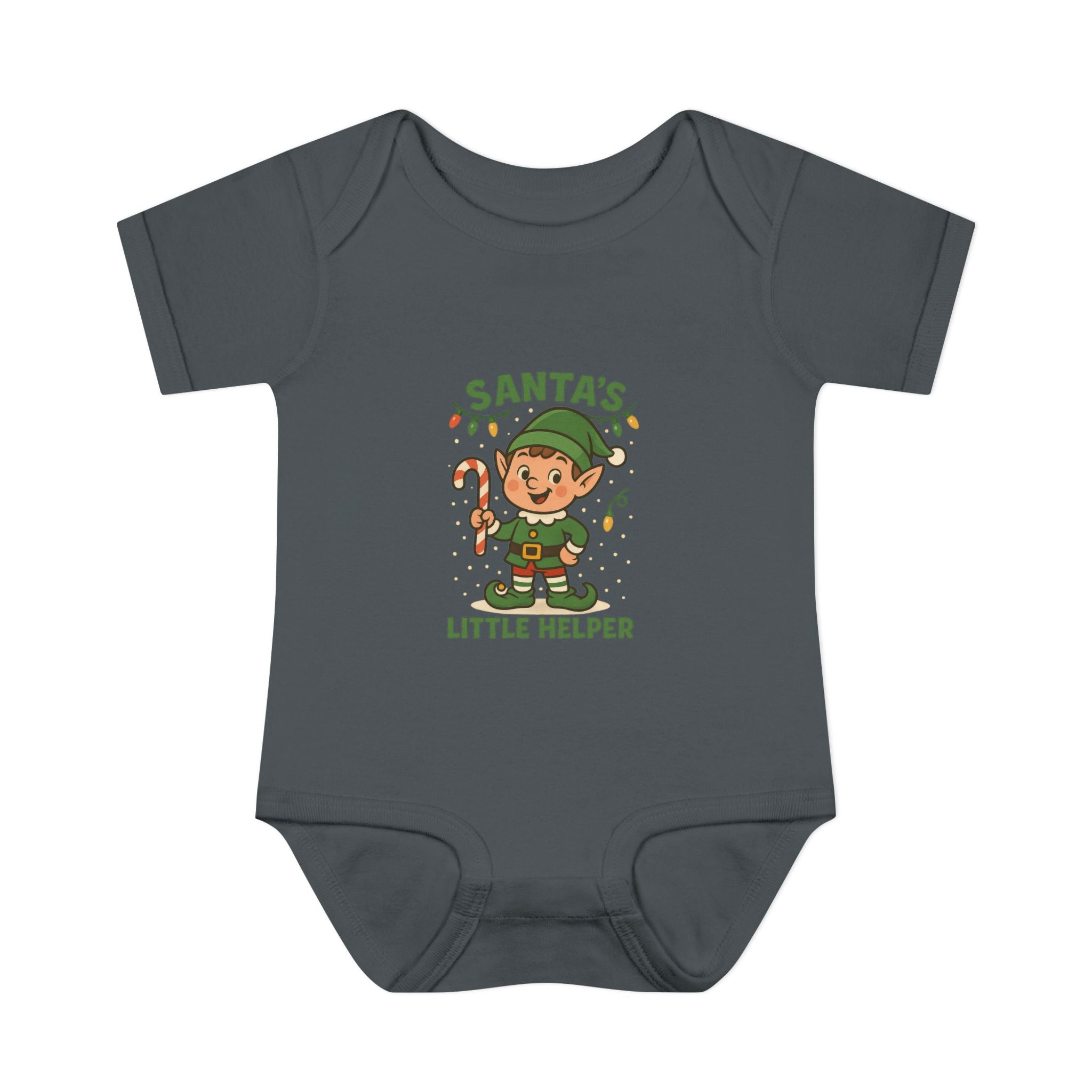 Santa’s Little Helper Baby Christmas Bodysuit – Cute Holiday Elf Infant Onesie