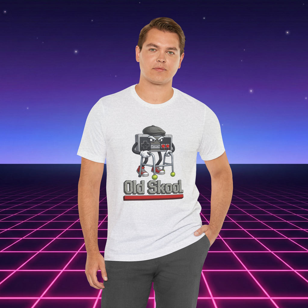 Old Skool Retro Gaming T-Shirt – Vintage Controller Grandpa Gamer Graphic Tee