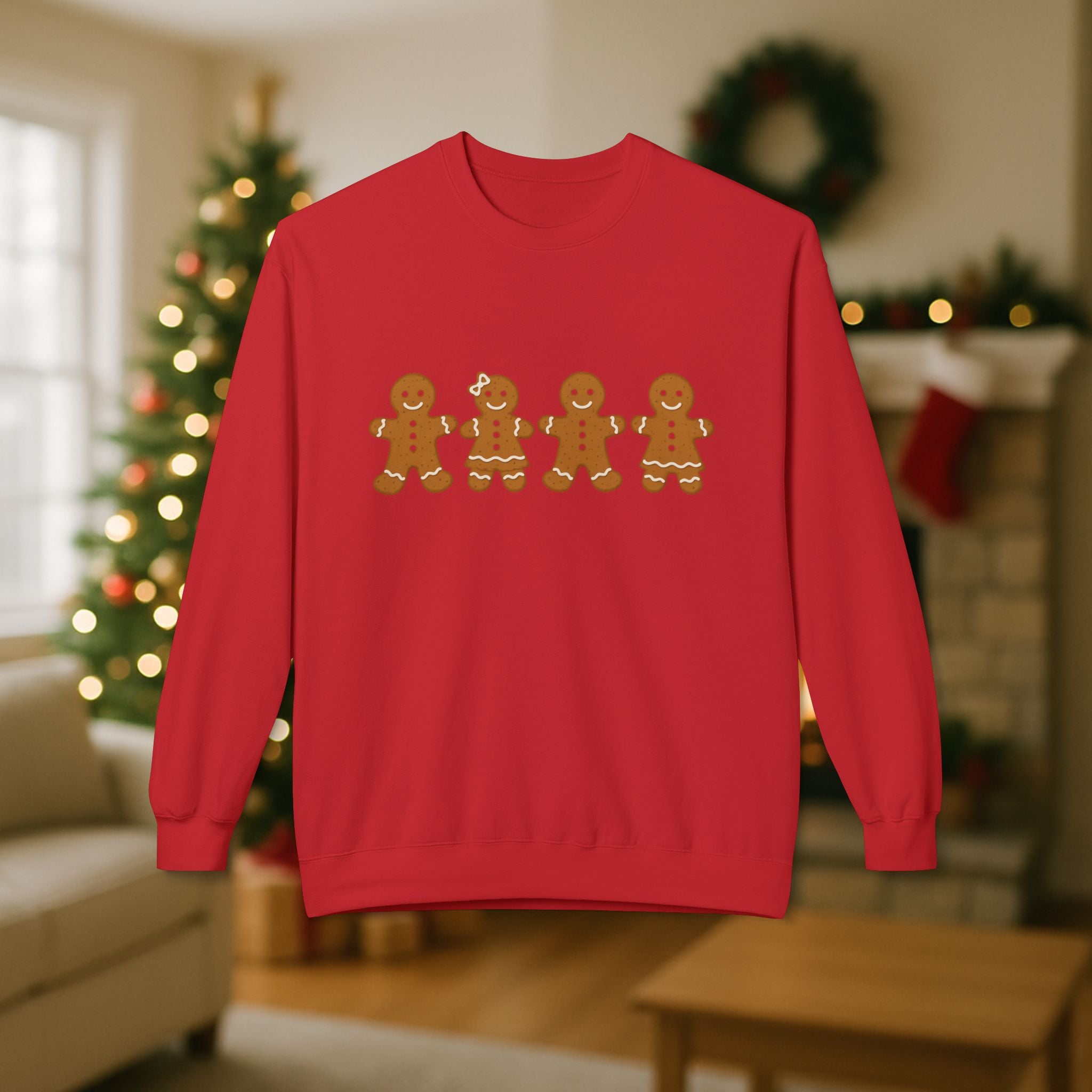 Gingerbread Family Christmas Sweatshirt – Cute Holiday Cookie Crewneck | Festive Matching Family Christmas Sweater
