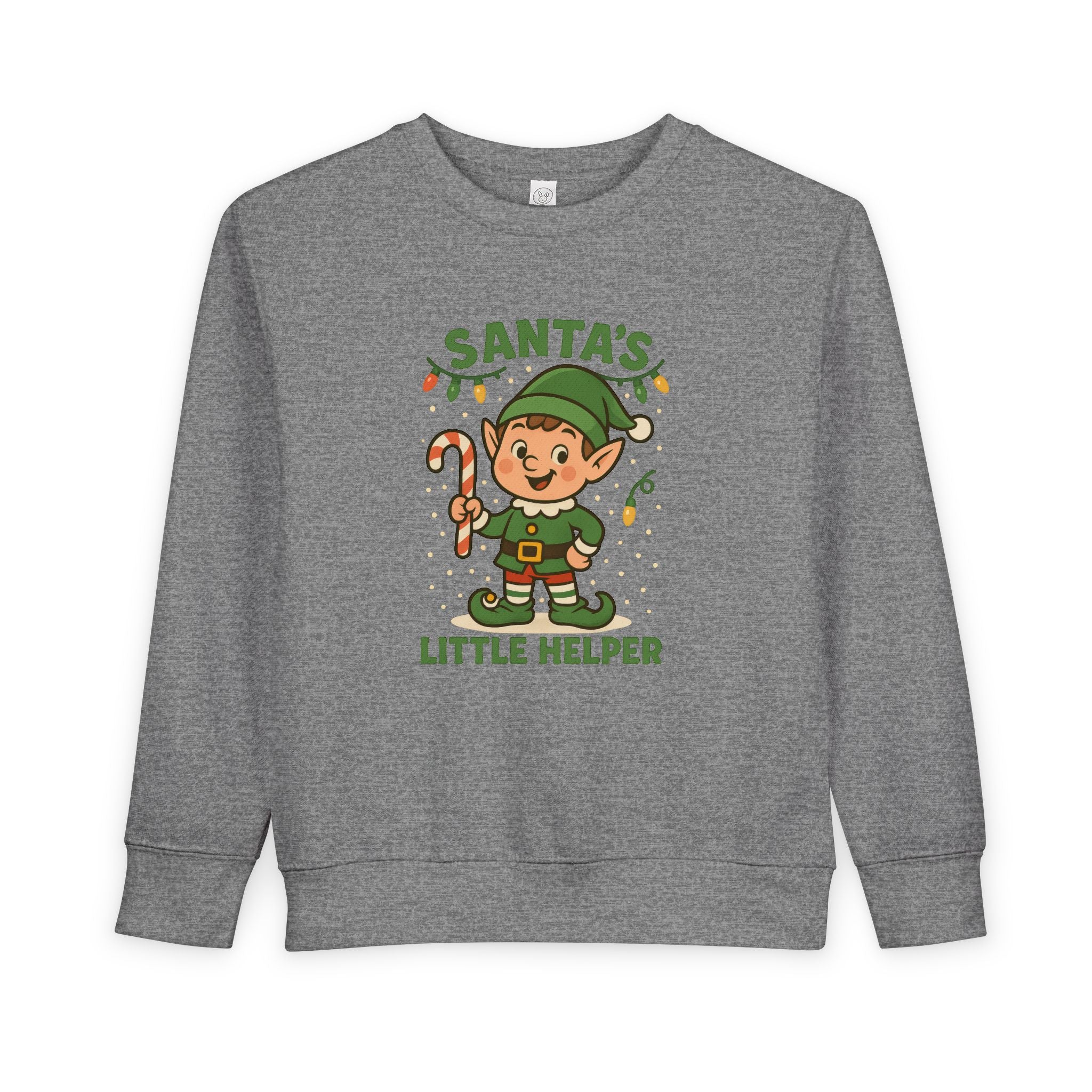 Santa’s Little Helper Toddler Christmas Sweatshirt – Cute Elf Holiday Pullover