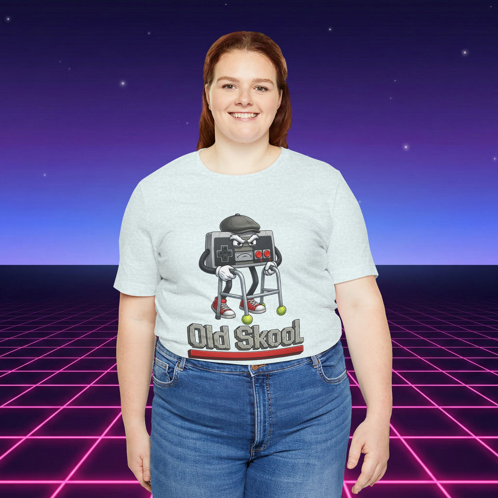 Old Skool Retro Gaming T-Shirt – Vintage Controller Grandpa Gamer Graphic Tee