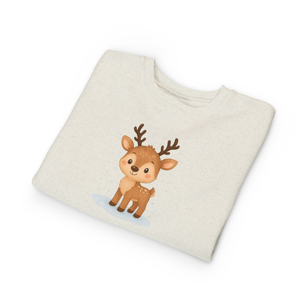 Cute Reindeer Toddler Christmas Sweatshirt – Cozy Holiday Pullover for Kids