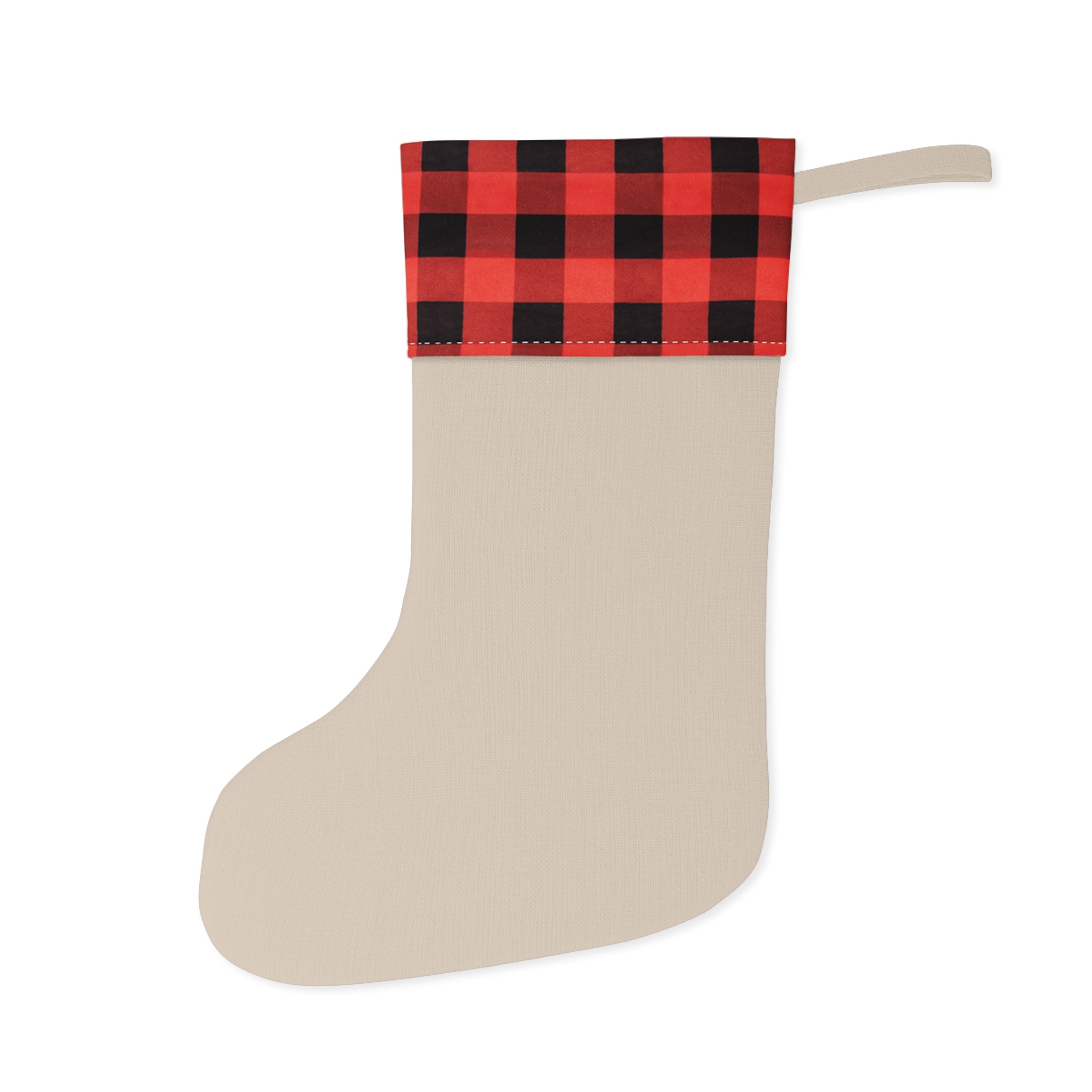 Buffalo Plaid “Merry Christmas” Nutcracker Stocking – Classic Holiday Decor