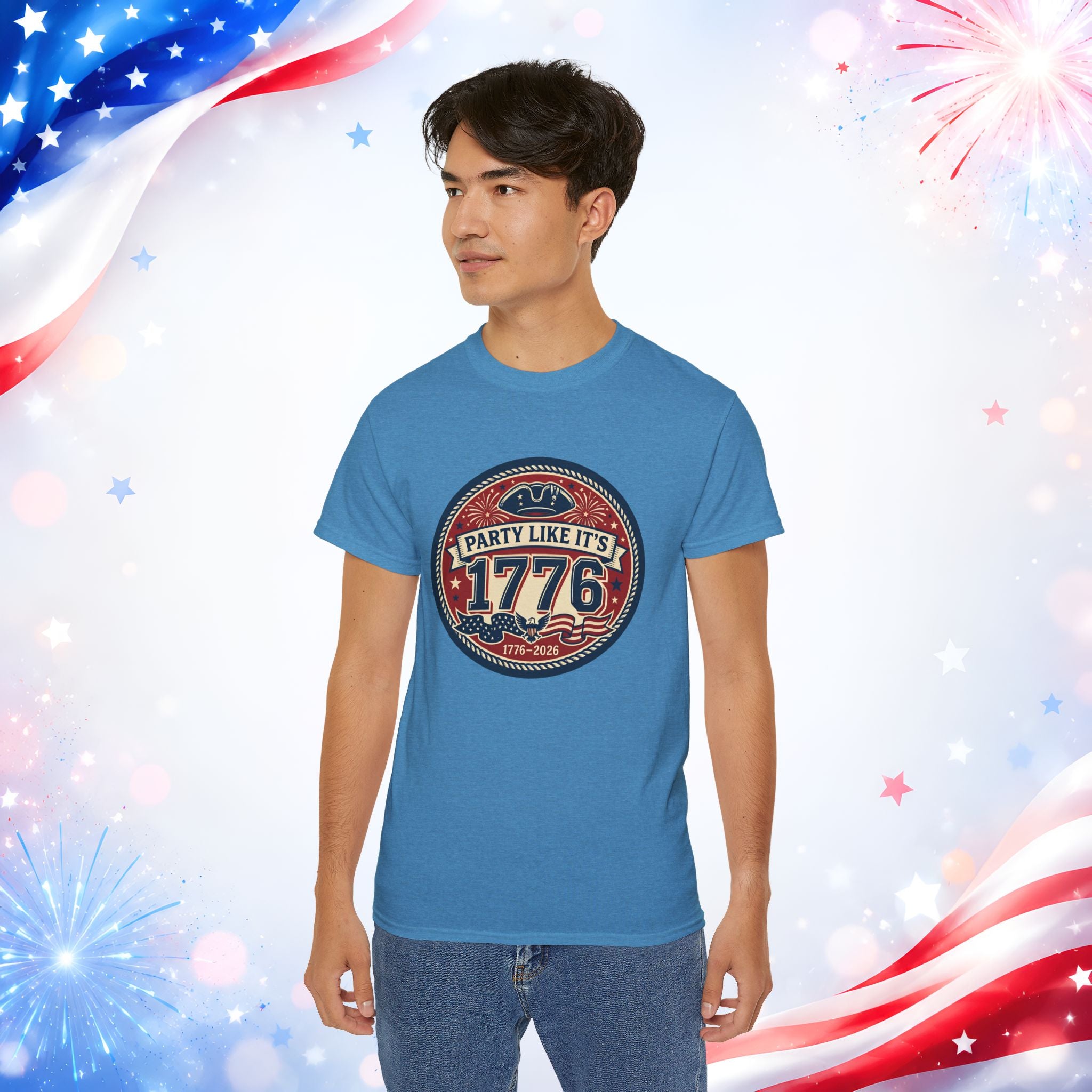 Party Like It’s 1776 T-Shirt | America 250th Birthday 4th of July Patriotic Tee
