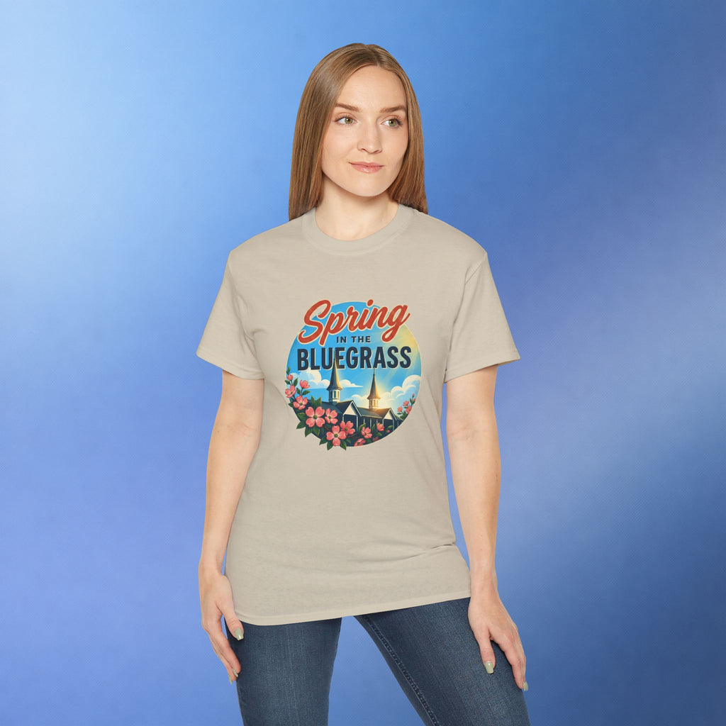 Spring in the Bluegrass T-Shirt – Kentucky Spring Floral Twin Spires Graphic Tee | Bluegrass Spirit Apparel
