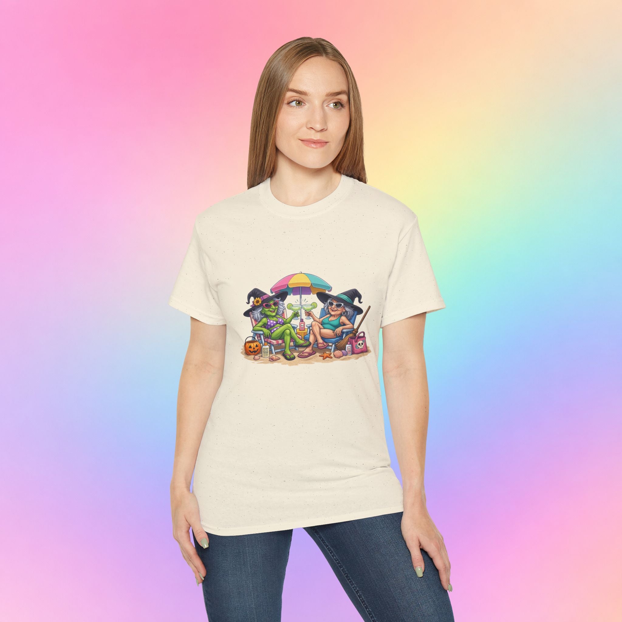 Summerween Witches Beach T-Shirt | Funny Halloween Summer Tee
