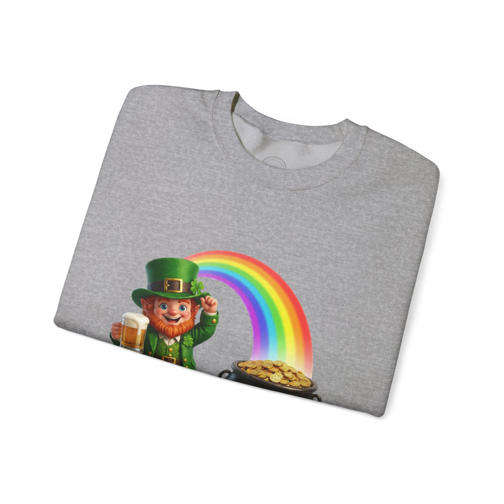 Lucky Leprechaun Rainbow Gold St. Patrick’s Day Sweatshirt | Irish Beer Pullover