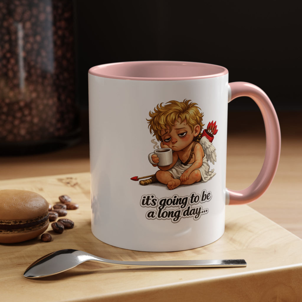 It’s Going to Be a Long Day Cupid Coffee Mug – Funny Valentine’s Day Coffee Lover Gift