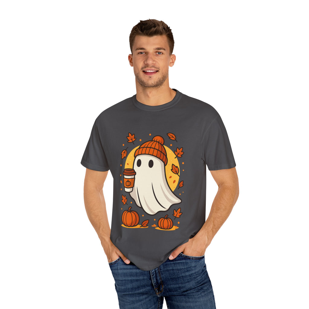 Cozy Ghost Pumpkin Spice Latte Fall T-Shirt