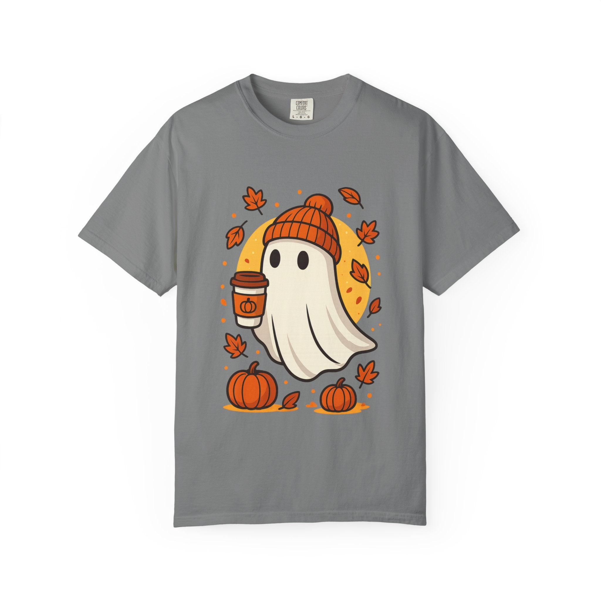 Cozy Ghost Pumpkin Spice Latte Fall T-Shirt