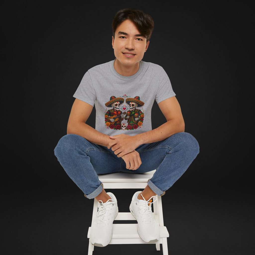 Cinco De Mayo Sugar Skull Mariachi T-Shirt | Dia de los Muertos Inspired Fiesta Tee