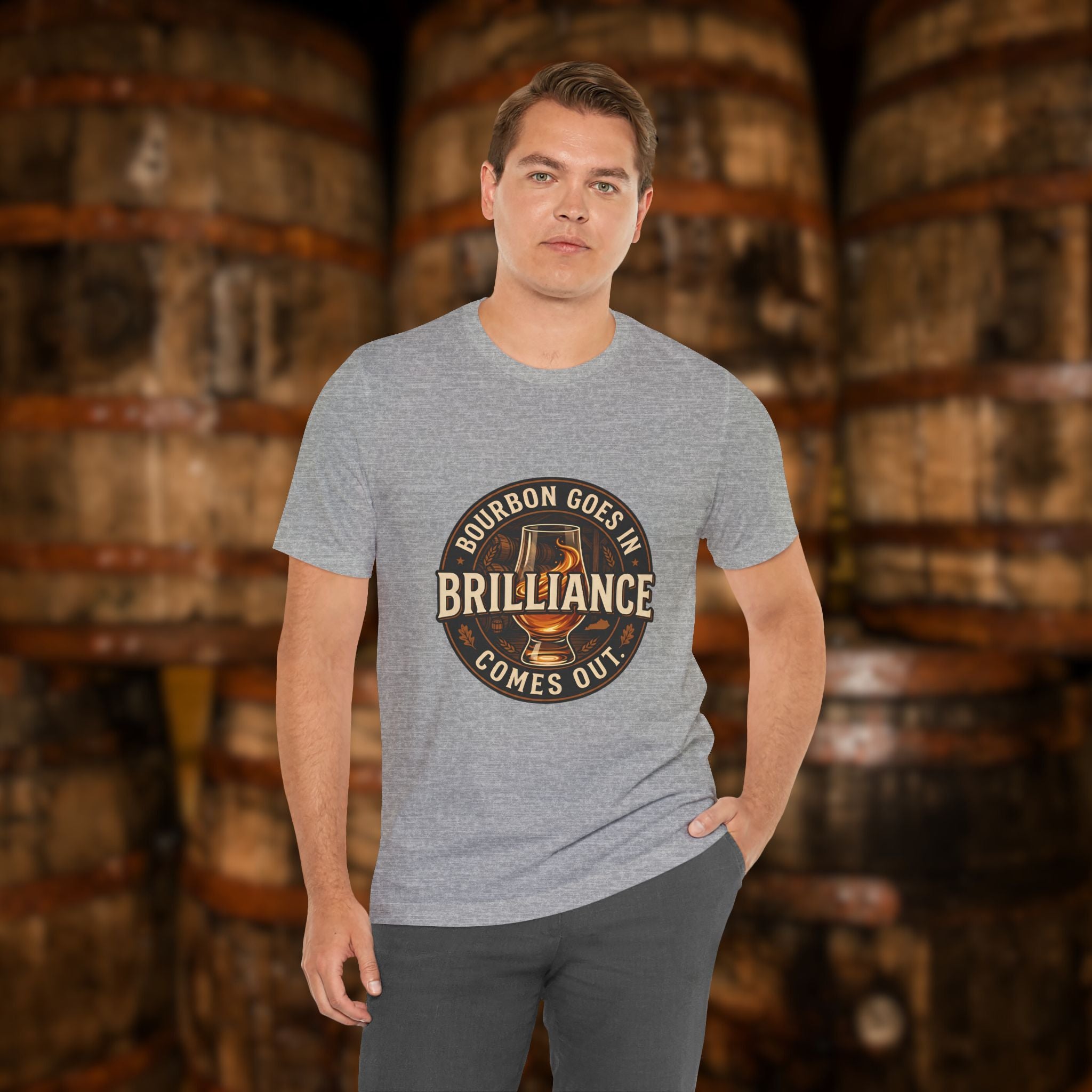 Bourbon Goes In Brilliance Comes Out T-Shirt | Kentucky Bourbon Graphic Tee