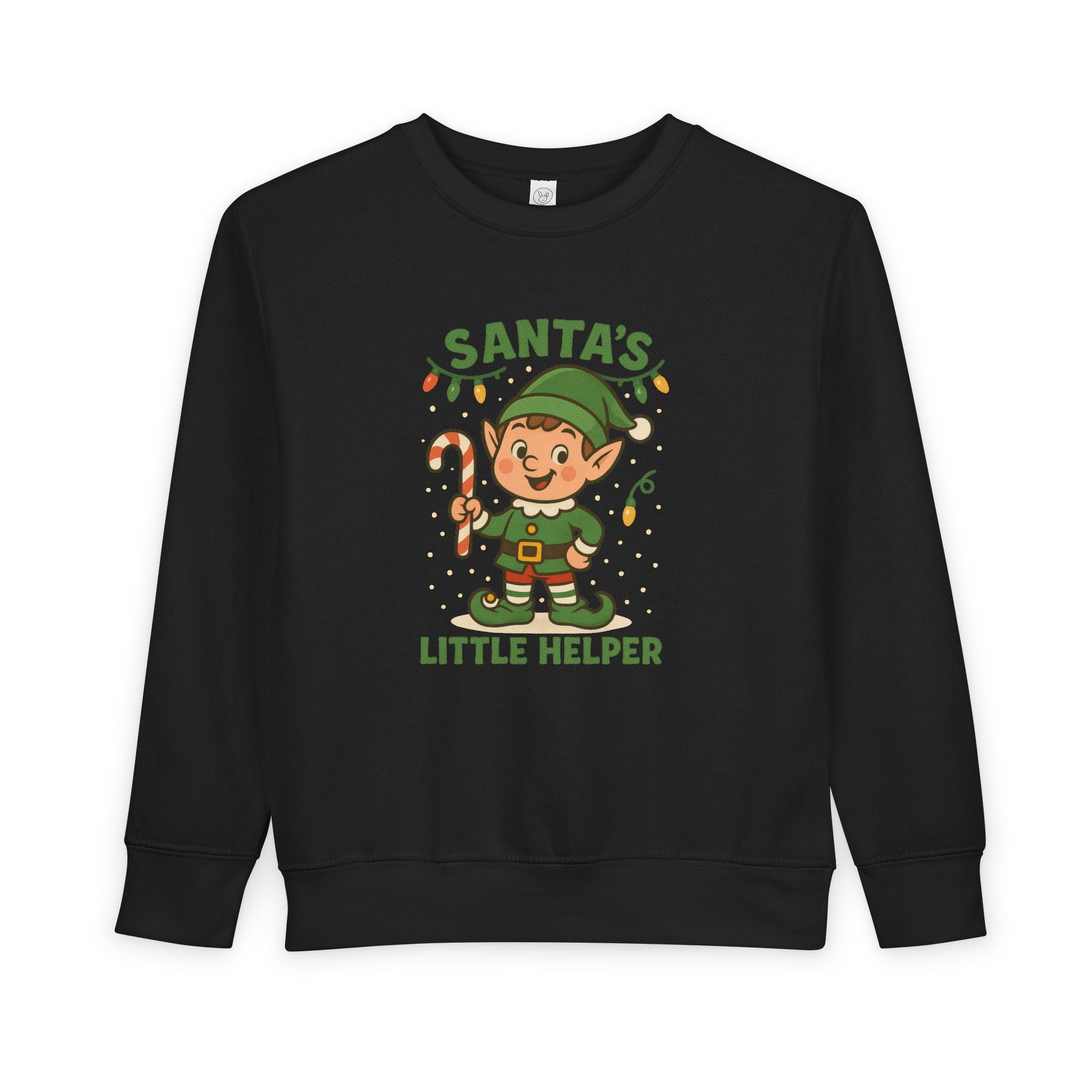 Santa’s Little Helper Toddler Christmas Sweatshirt – Cute Elf Holiday Pullover