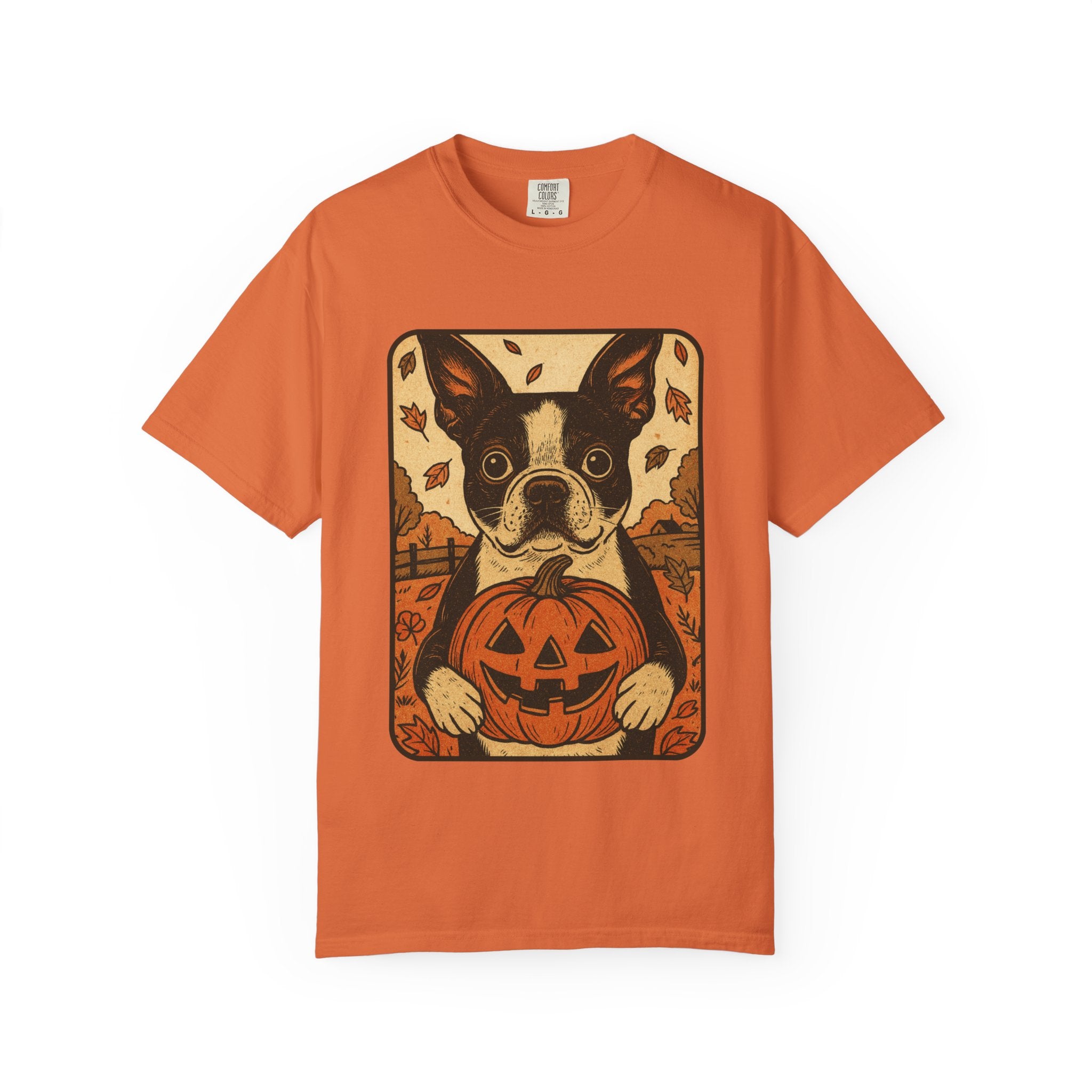 Boston Terrier Pumpkin Pals – Vintage Halloween Tee