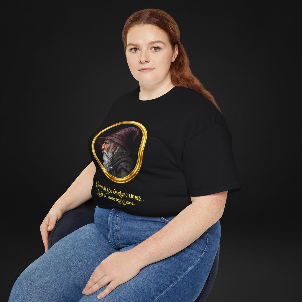 Vintage Wizard Graphic T-Shirt | Fantasy Side Profile Tee