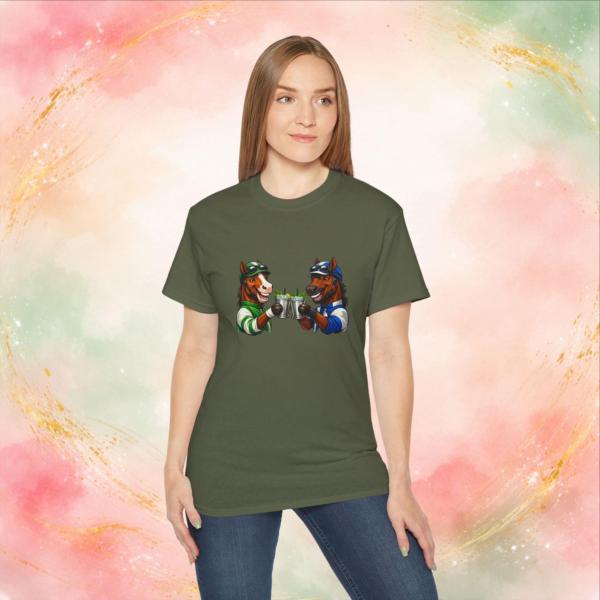 Derby Day Cheers: Funny Jockey Horses & Mint Juleps T-Shirt