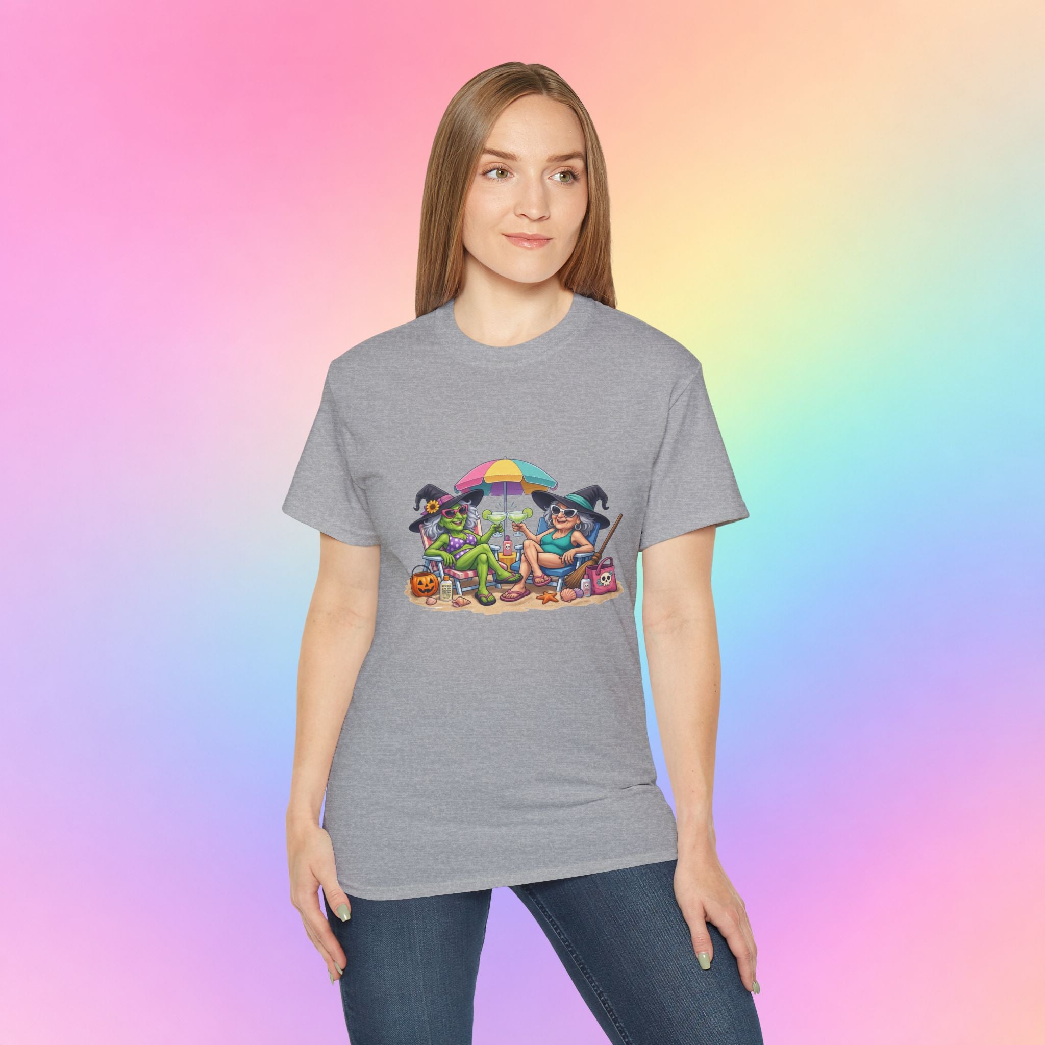 Summerween Witches Beach T-Shirt | Funny Halloween Summer Tee