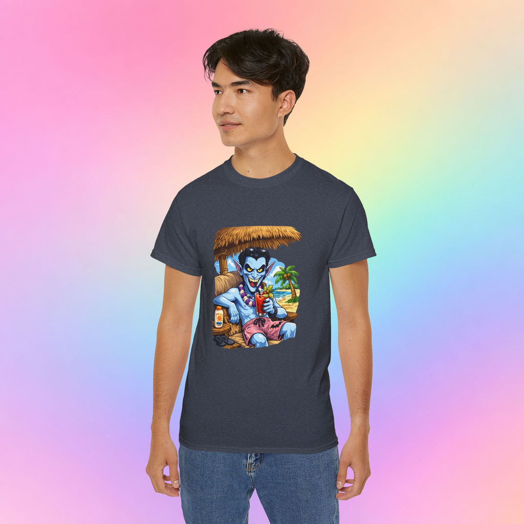 Summerween Vampire Beach Vacation T-Shirt | Spooky Summer Halloween Tee
