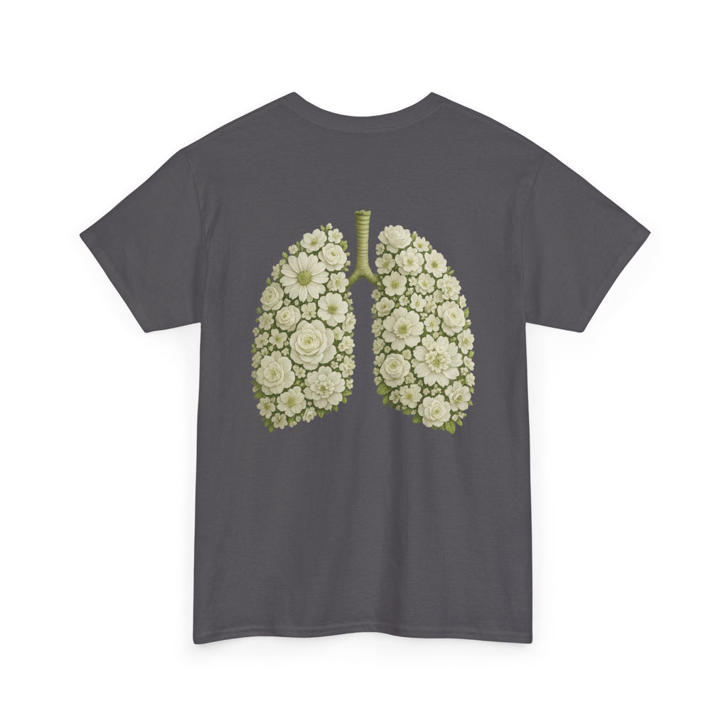Breathe Hope – White Flower Lung Cancer Awareness T-Shirt