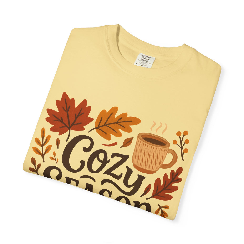 Cozy Season Unisex T-shirt, Fall Fashion Tee, Autumn Apparel, Gift for Him/Her, Pumpkin Spice Shirt, Relaxing Vibes