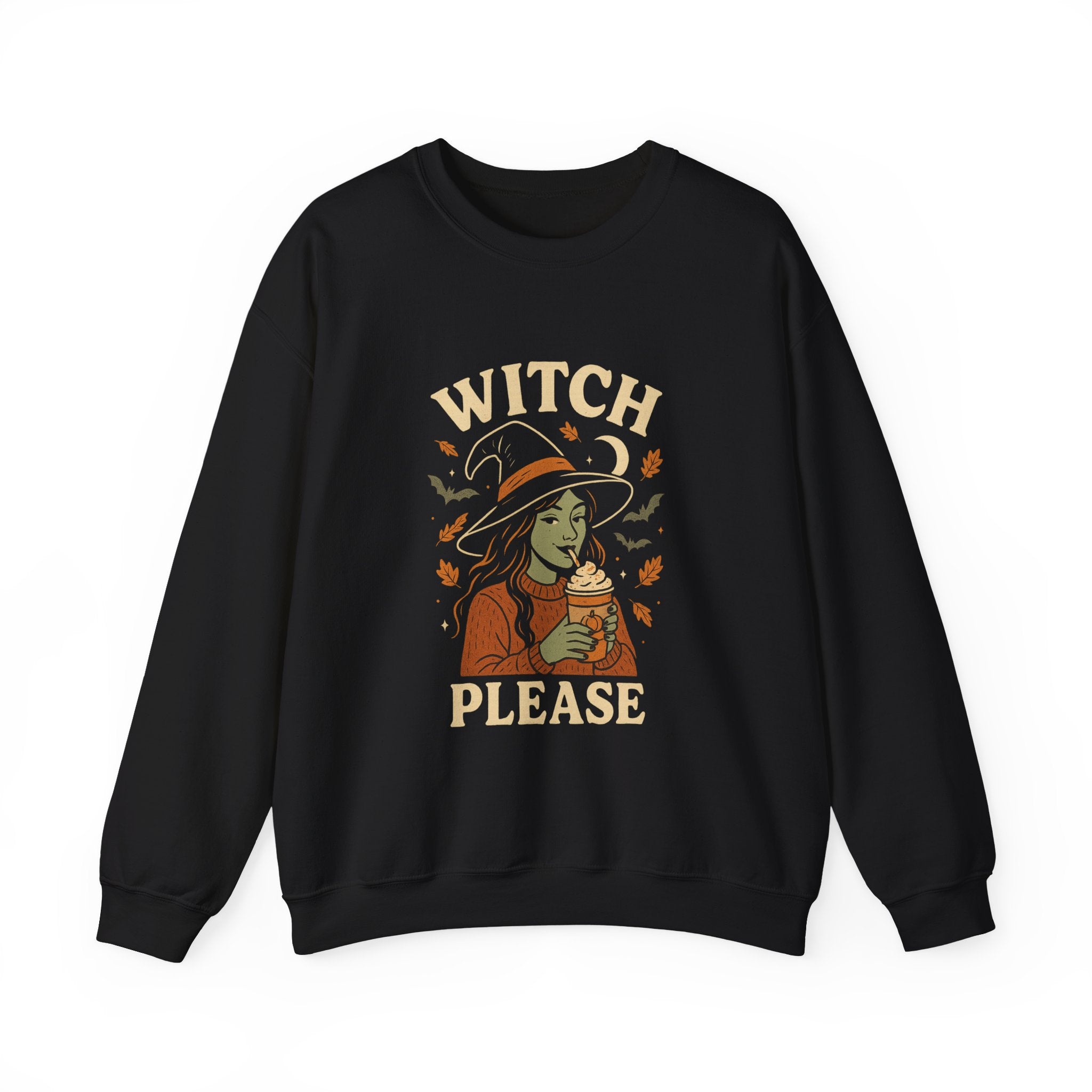 Witch Please Halloween Sweatshirt – Cozy Fall Witch PSL Design