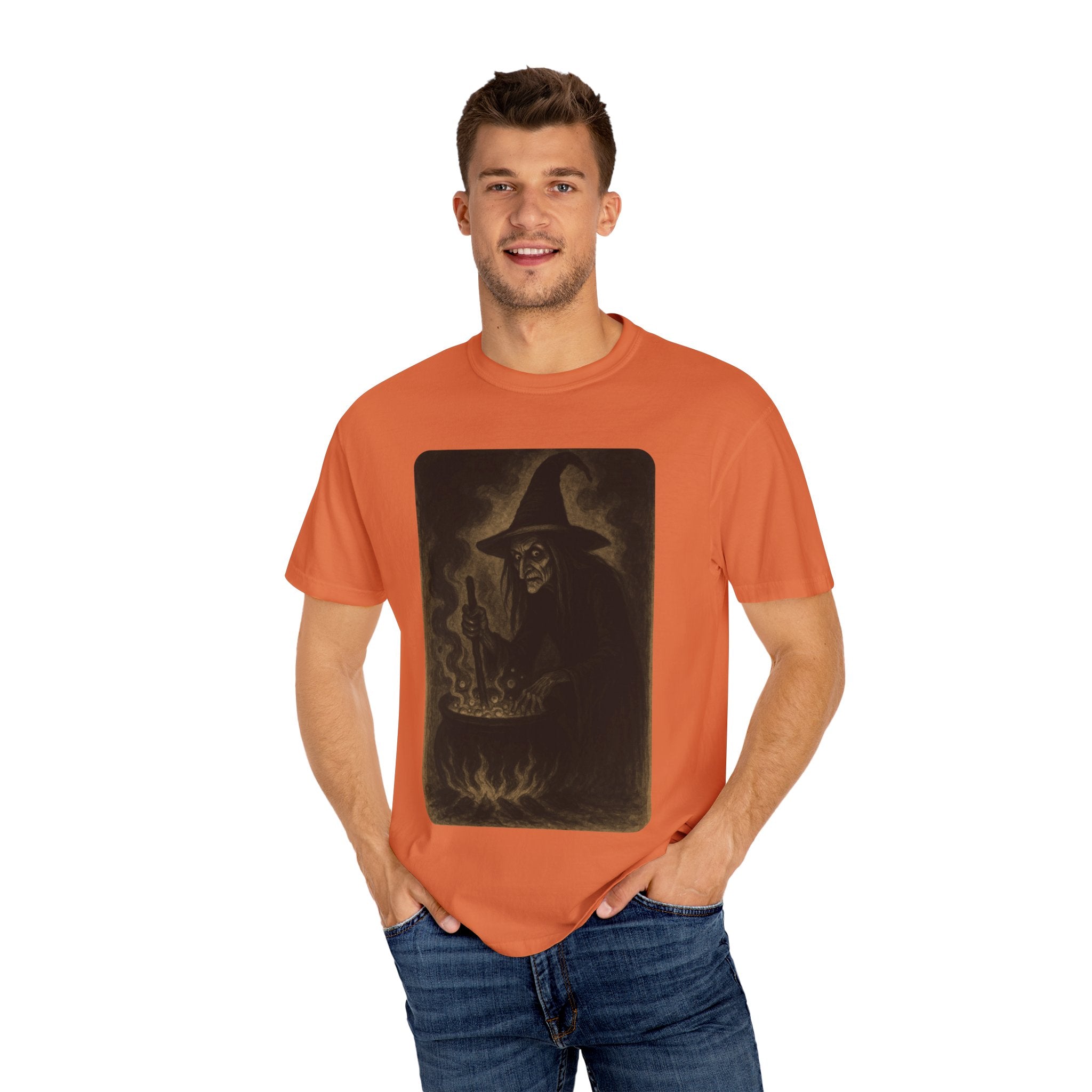 Vintage Witch Brewing Cauldron Halloween Shirt