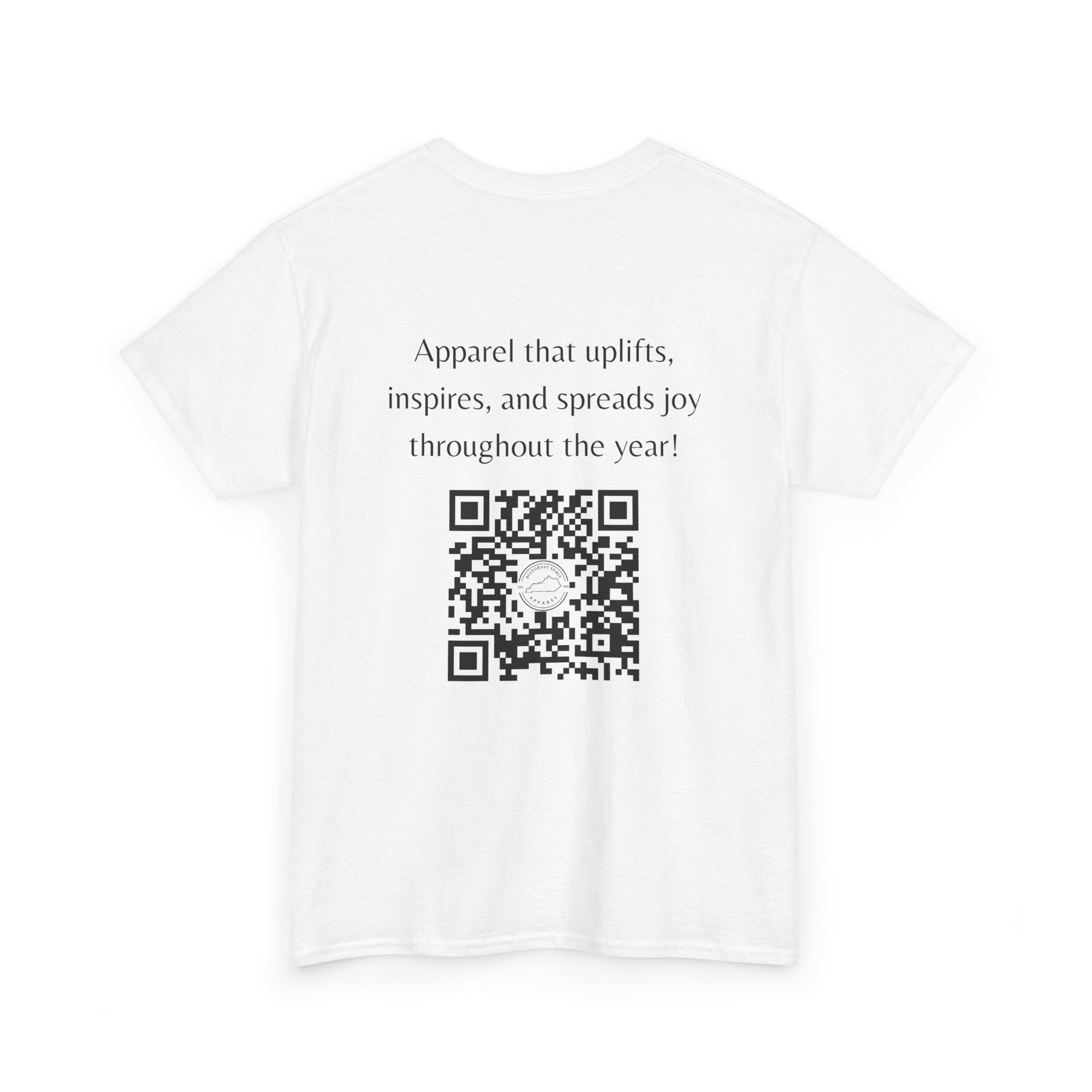Bluegrass Spirit Logo Promo T-Shirt | Front Logo + QR Code Back (Light)