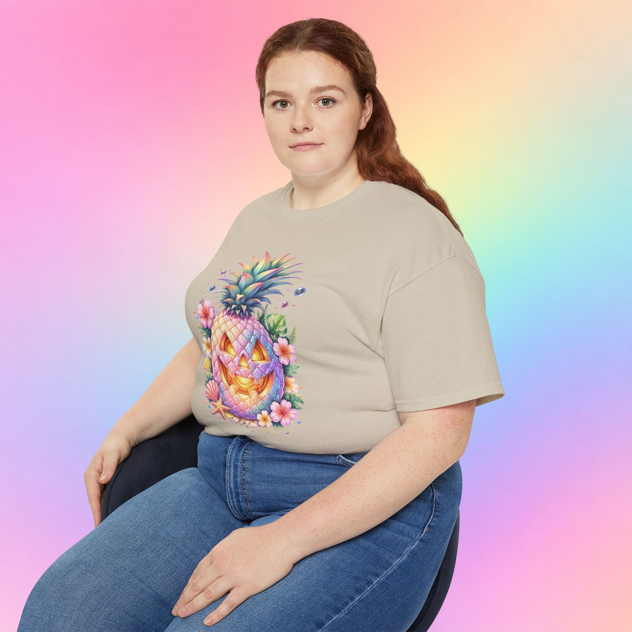 Summerween Pineapple Jack-O’-Lantern T-Shirt | Tropical Halloween Shirt