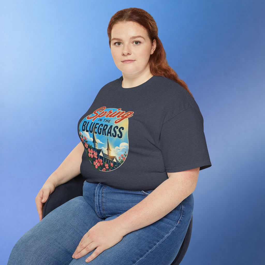 Spring in the Bluegrass T-Shirt – Kentucky Spring Floral Twin Spires Graphic Tee | Bluegrass Spirit Apparel
