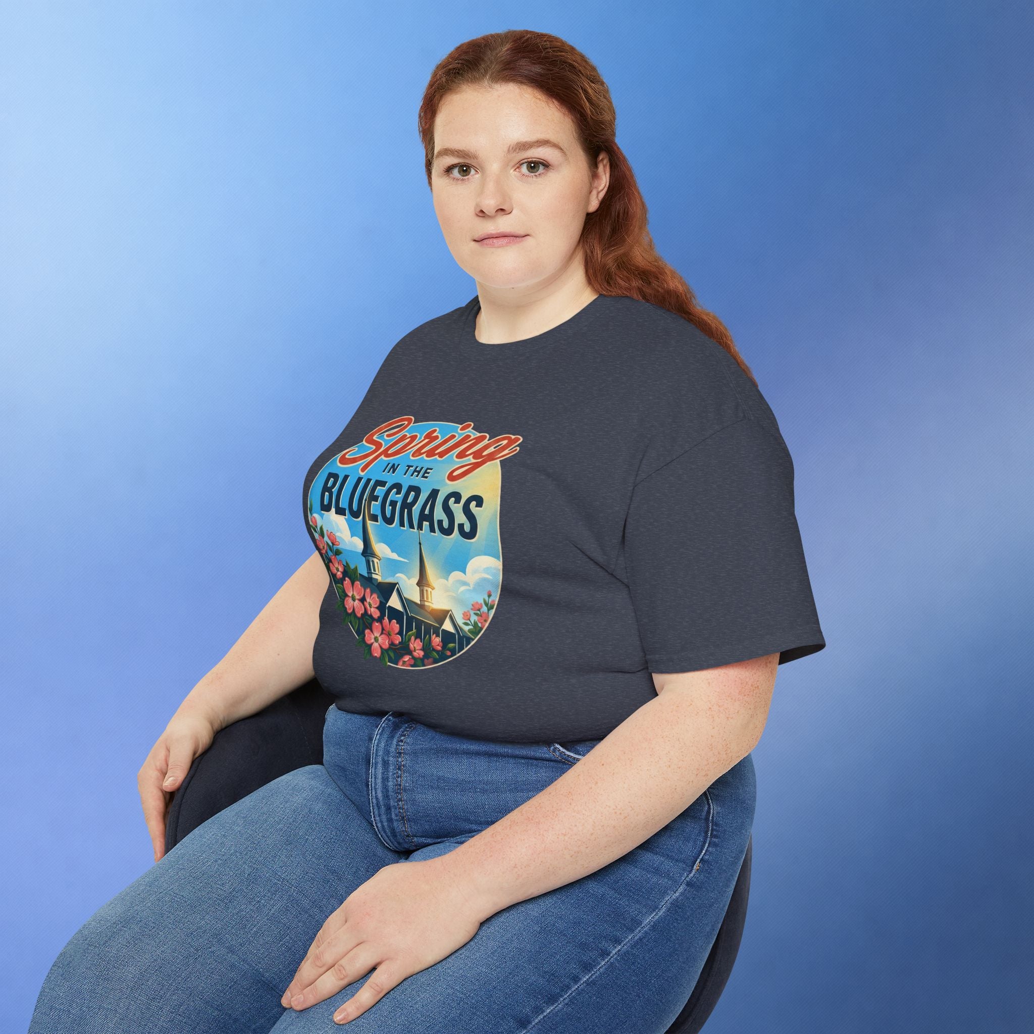 Spring in the Bluegrass T-Shirt – Kentucky Spring Floral Twin Spires Graphic Tee | Bluegrass Spirit Apparel