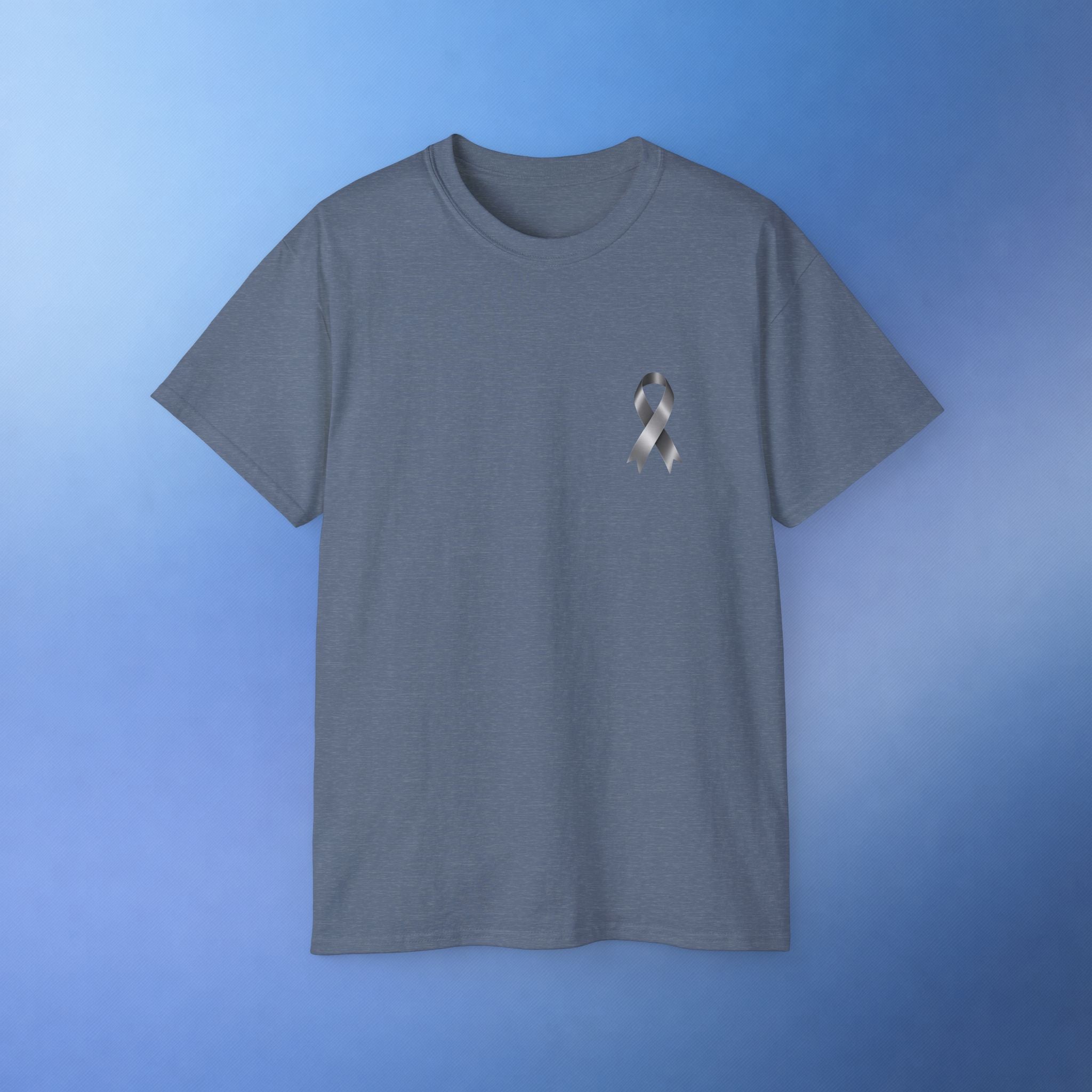 Brain Cancer Awareness Month T-Shirt | Gray Ribbon Floral Brain Design