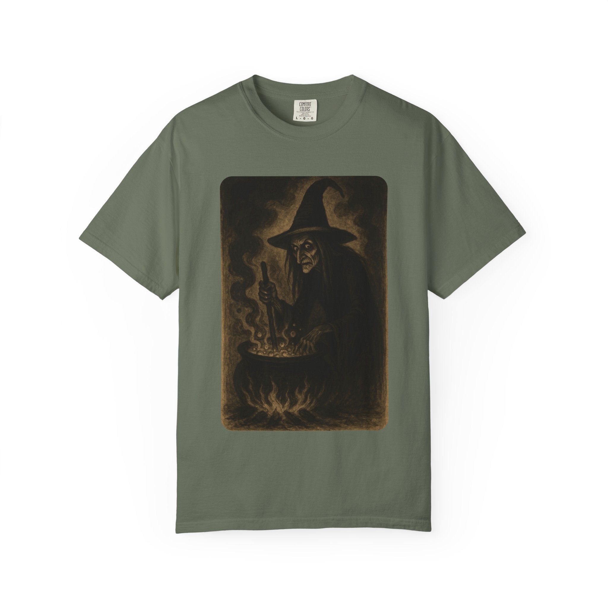 Vintage Witch Brewing Cauldron Halloween Shirt