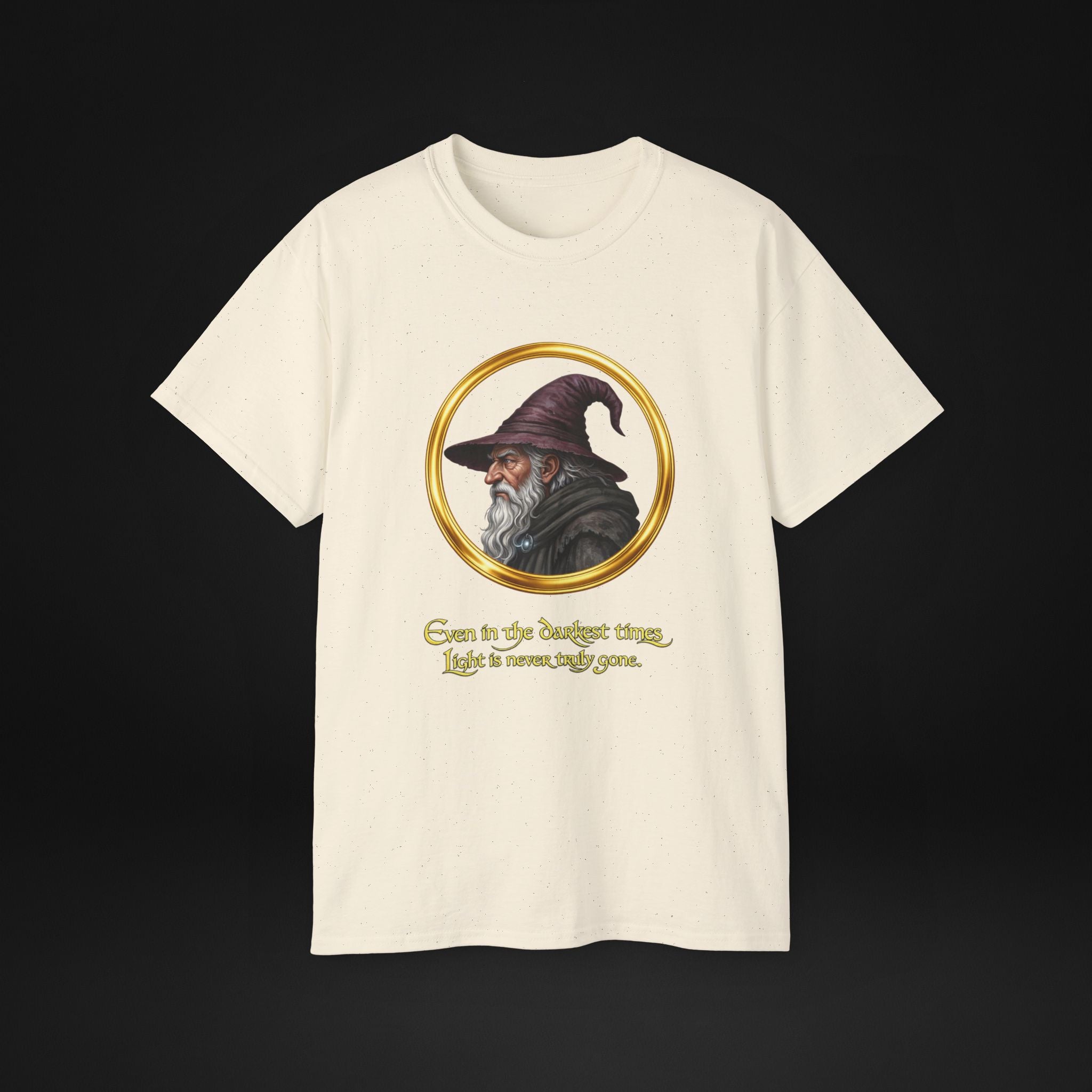 Vintage Wizard Graphic T-Shirt | Fantasy Side Profile Tee