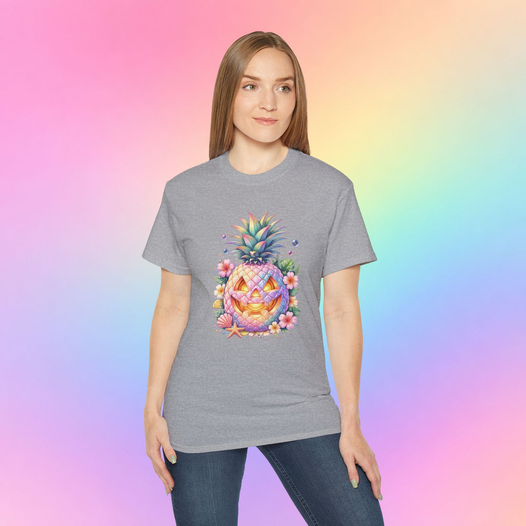 Summerween Pineapple Jack-O’-Lantern T-Shirt | Tropical Halloween Shirt
