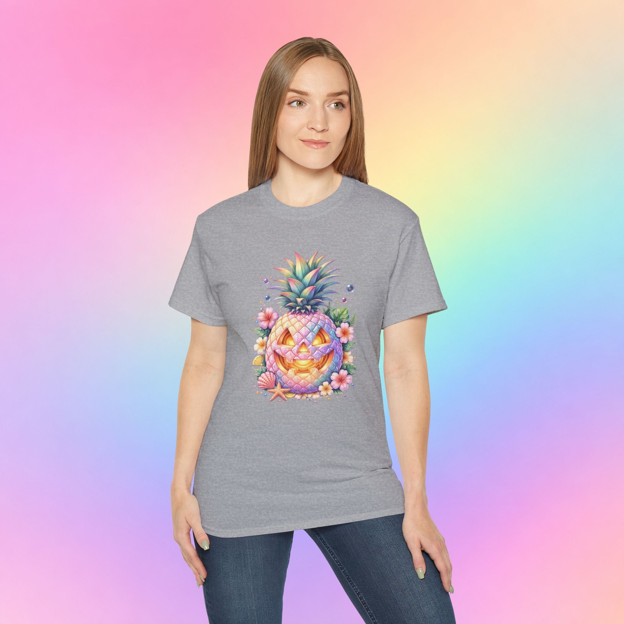 Summerween Pineapple Jack-O’-Lantern T-Shirt | Tropical Halloween Shirt