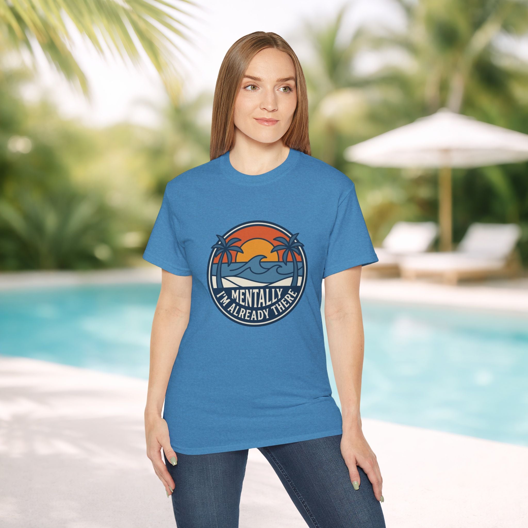 Mentally I’m Already There Summer Beach Sunset T-Shirt