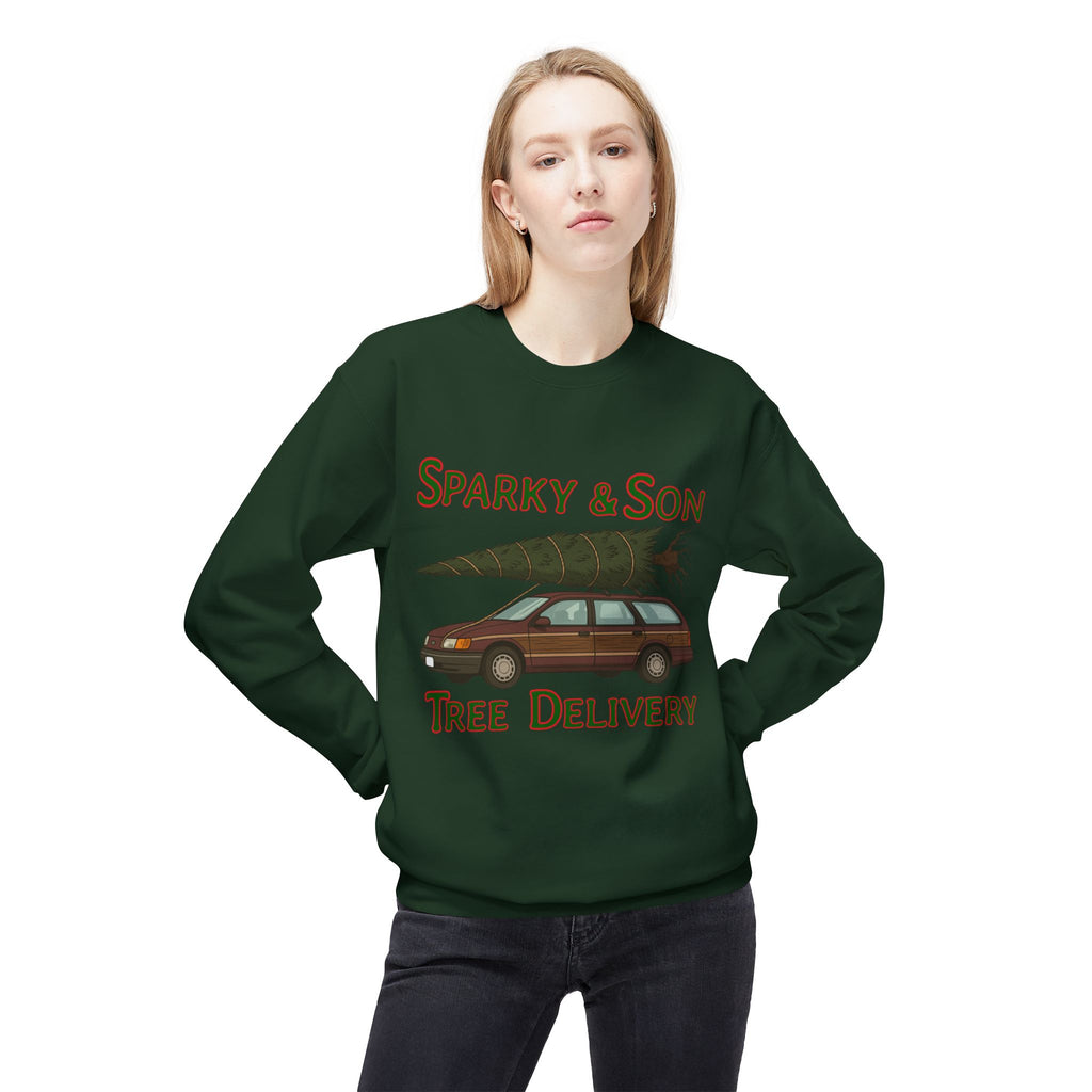 🎄 Sparky & Son Tree Delivery Christmas Sweatshirt – Inspired by a Classic Holiday Comedy