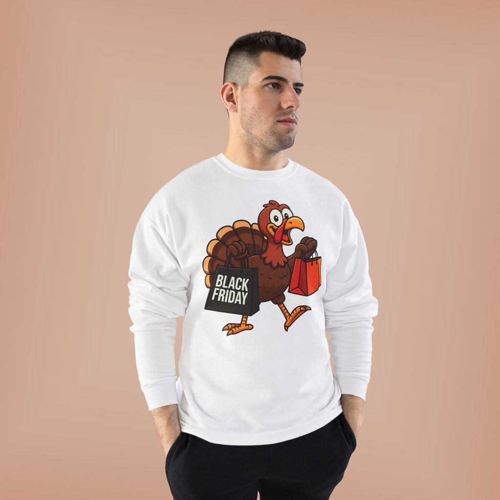 Black Friday Shopping Turkey Sweatshirt – Funny Thanksgiving & Holiday Gift