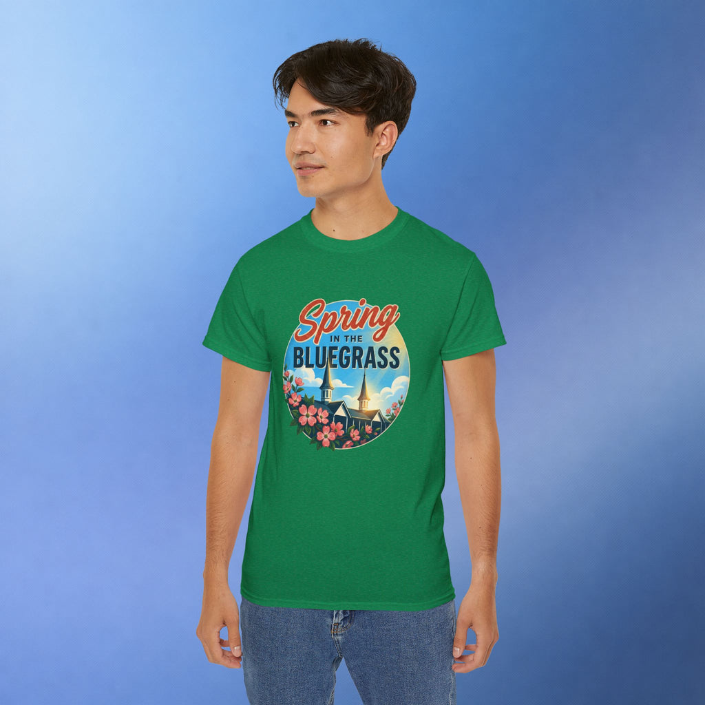 Spring in the Bluegrass T-Shirt – Kentucky Spring Floral Twin Spires Graphic Tee | Bluegrass Spirit Apparel