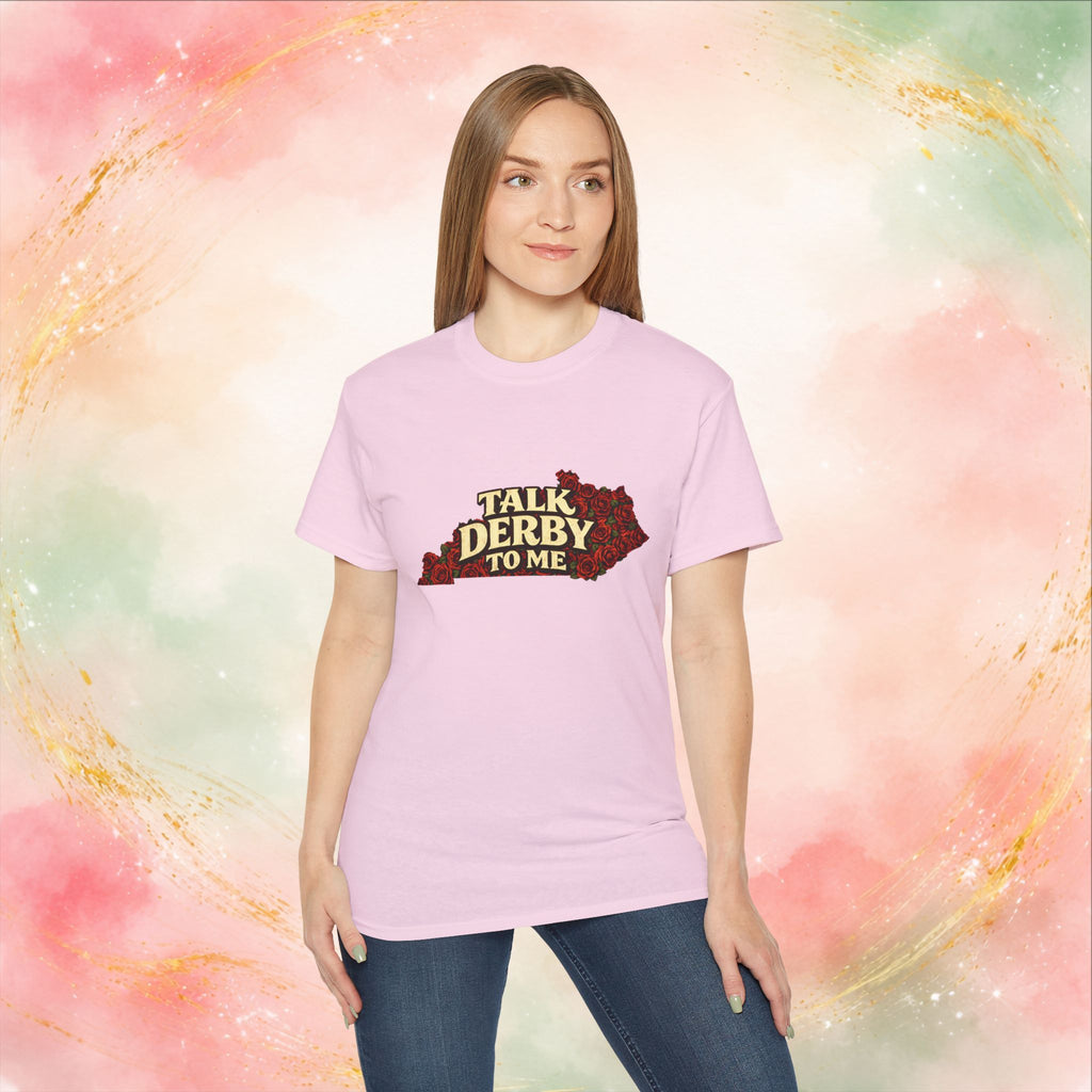 Talk Derby To Me T-Shirt | Kentucky Derby Roses Graphic Tee