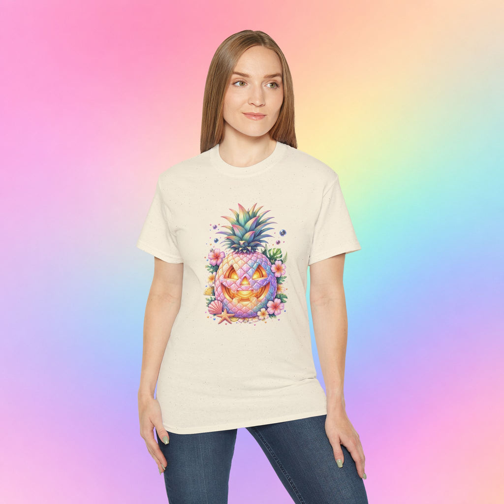 Summerween Pineapple Jack-O’-Lantern T-Shirt | Tropical Halloween Shirt