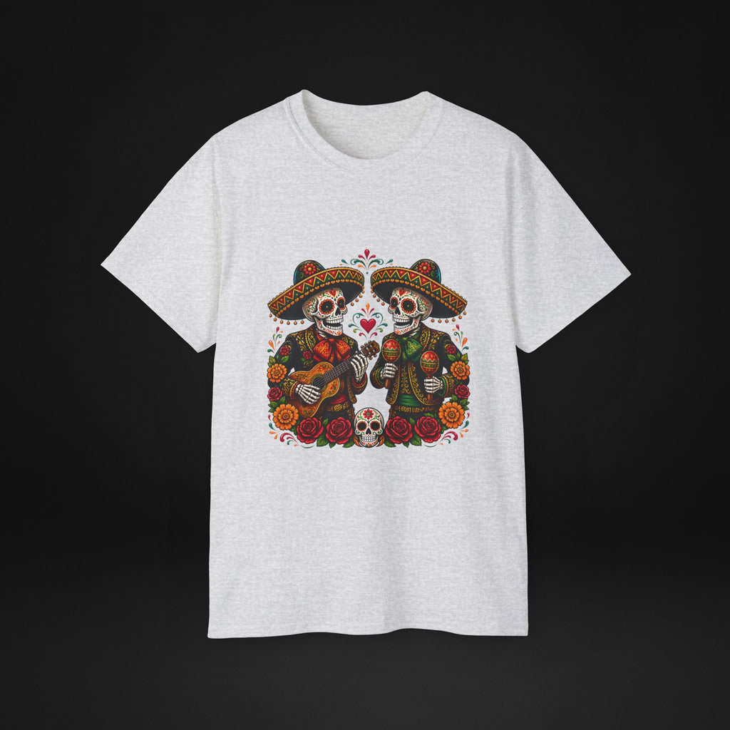 Cinco De Mayo Sugar Skull Mariachi T-Shirt | Dia de los Muertos Inspired Fiesta Tee
