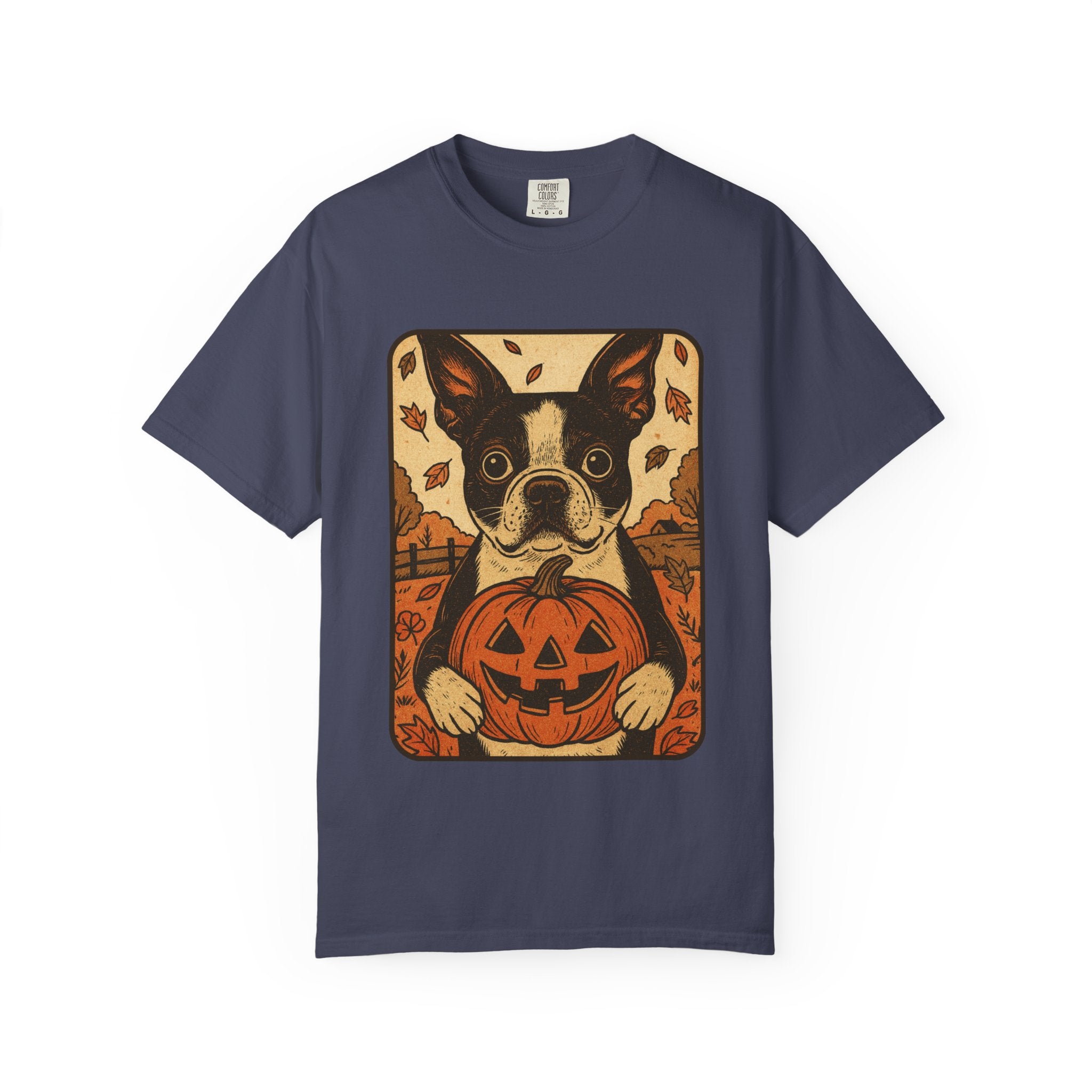 Boston Terrier Pumpkin Pals – Vintage Halloween Tee