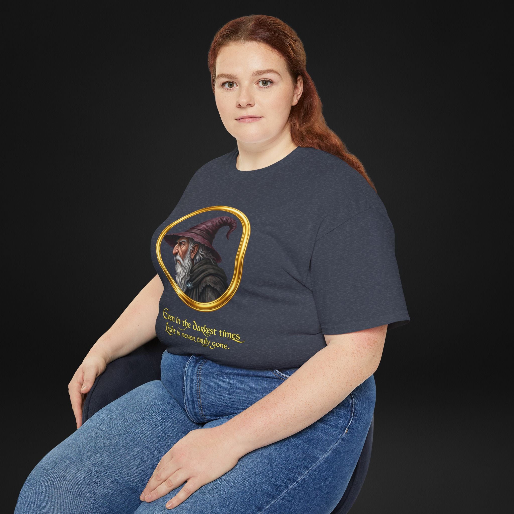 Vintage Wizard Graphic T-Shirt | Fantasy Side Profile Tee