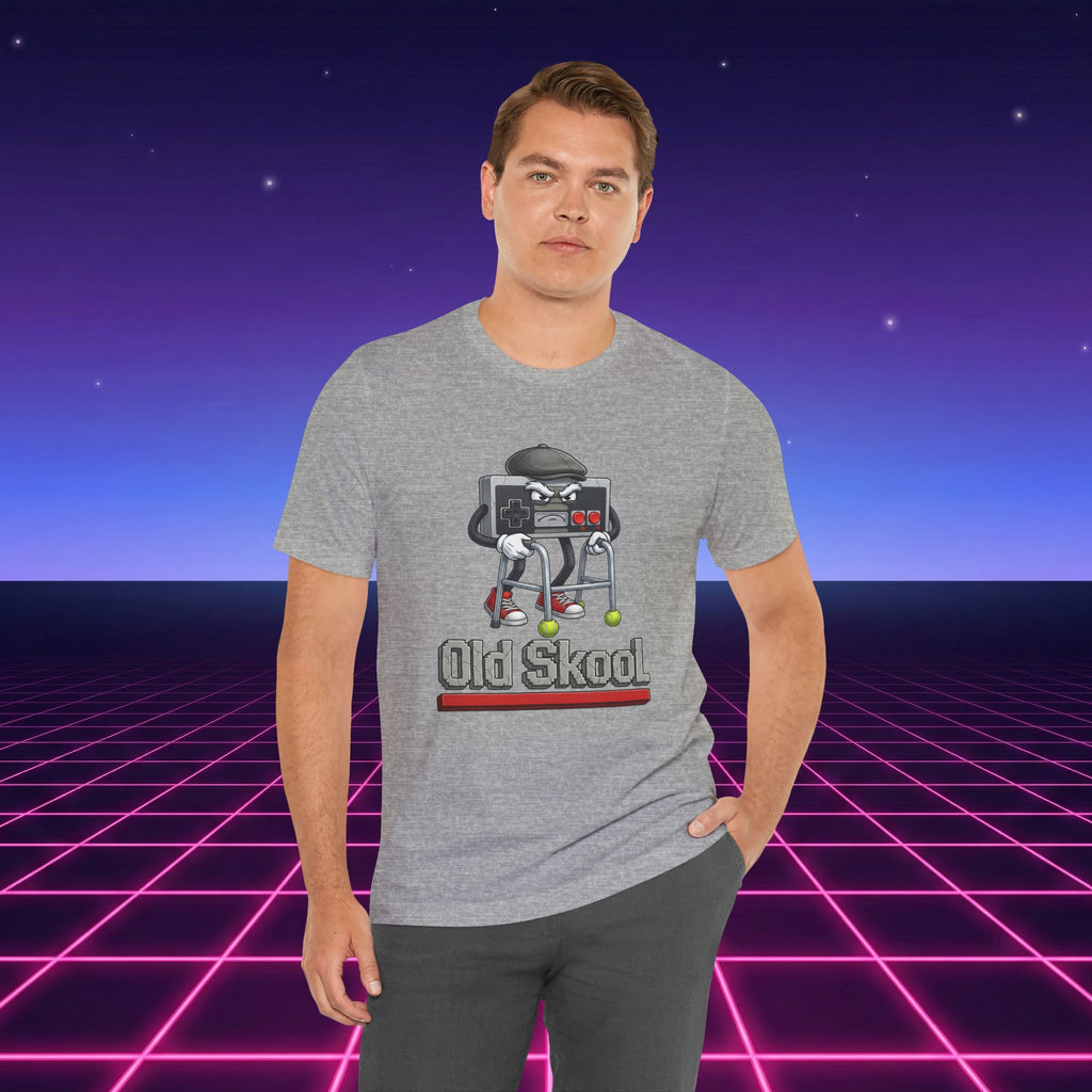 Old Skool Retro Gaming T-Shirt – Vintage Controller Grandpa Gamer Graphic Tee