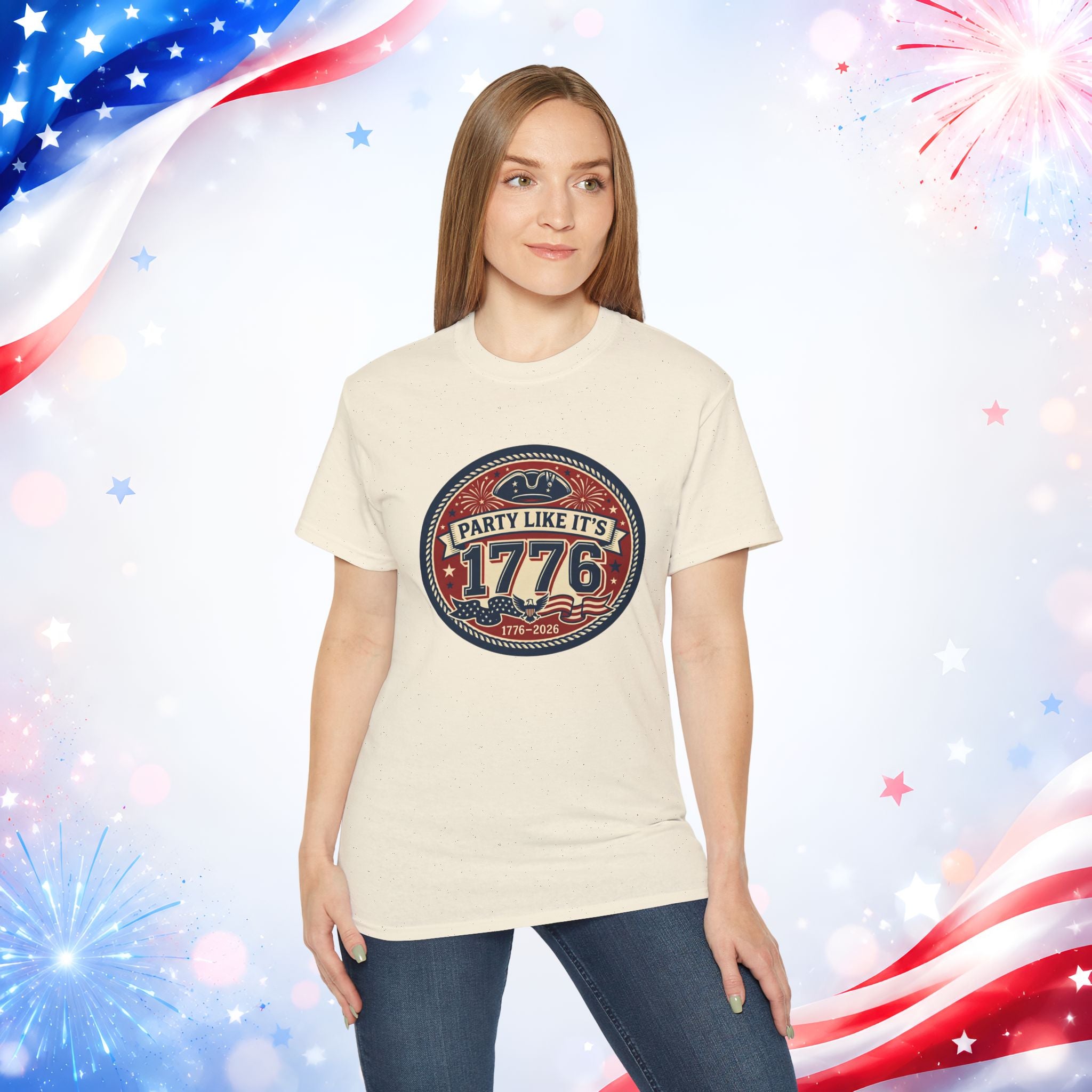 Party Like It’s 1776 T-Shirt | America 250th Birthday 4th of July Patriotic Tee