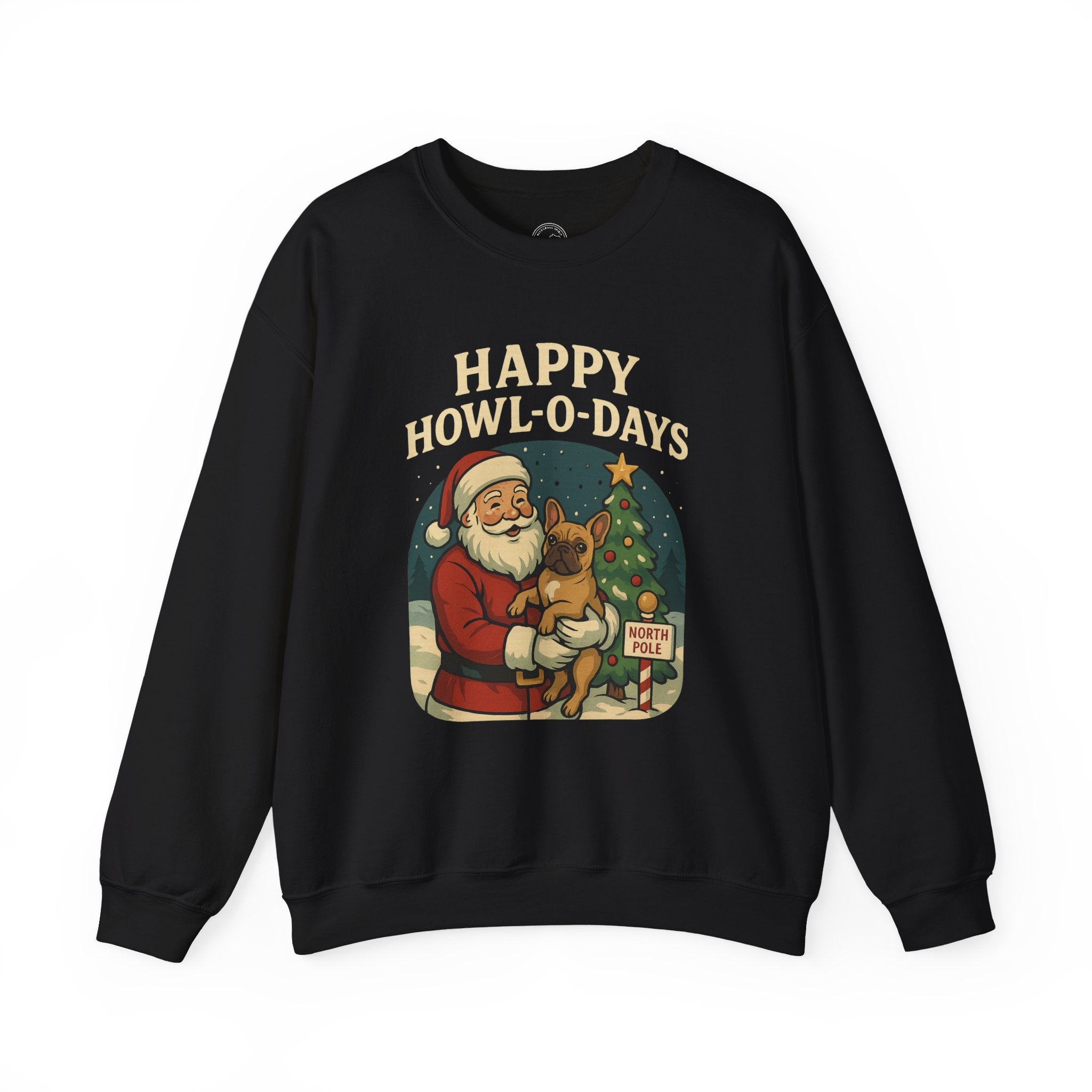 🎅🐶 Happy Howl-O-Days Frenchie Christmas Sweatshirt