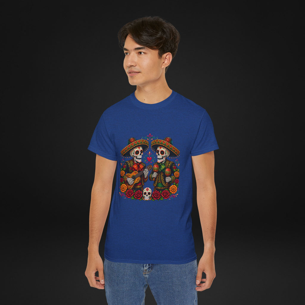 Cinco De Mayo Sugar Skull Mariachi T-Shirt | Dia de los Muertos Inspired Fiesta Tee